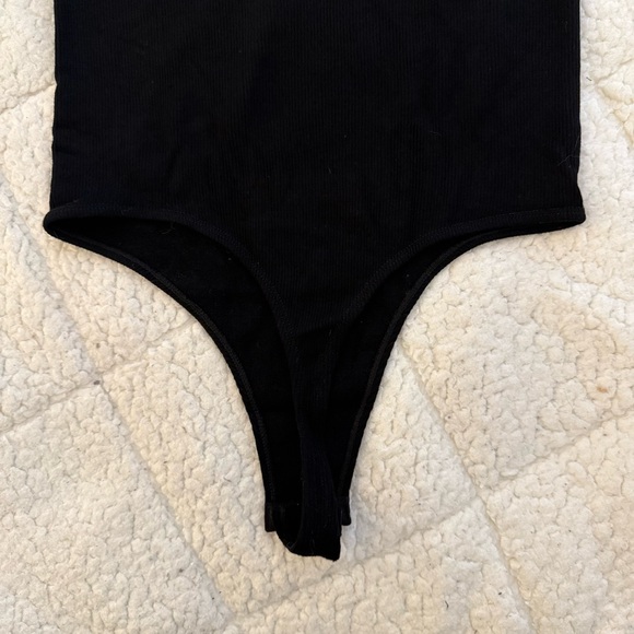 Essentials Black Ribbed Knit Top with SWS Tag - Picture 7 of 8